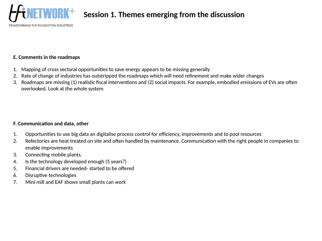 Roadmapping for the Foundation Industries – - slide 9 of 20