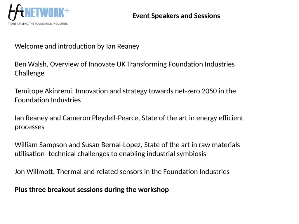 Roadmapping for the Foundation Industries – - slide 3 of 20
