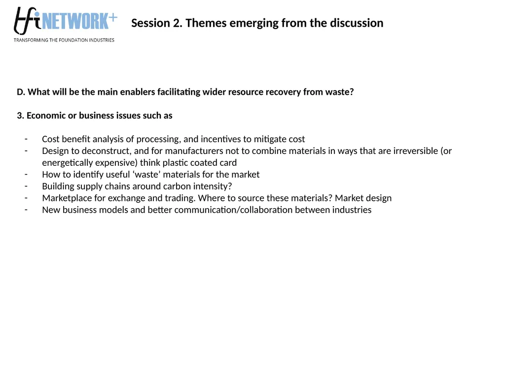 Roadmapping for the Foundation Industries – - slide 14 of 20