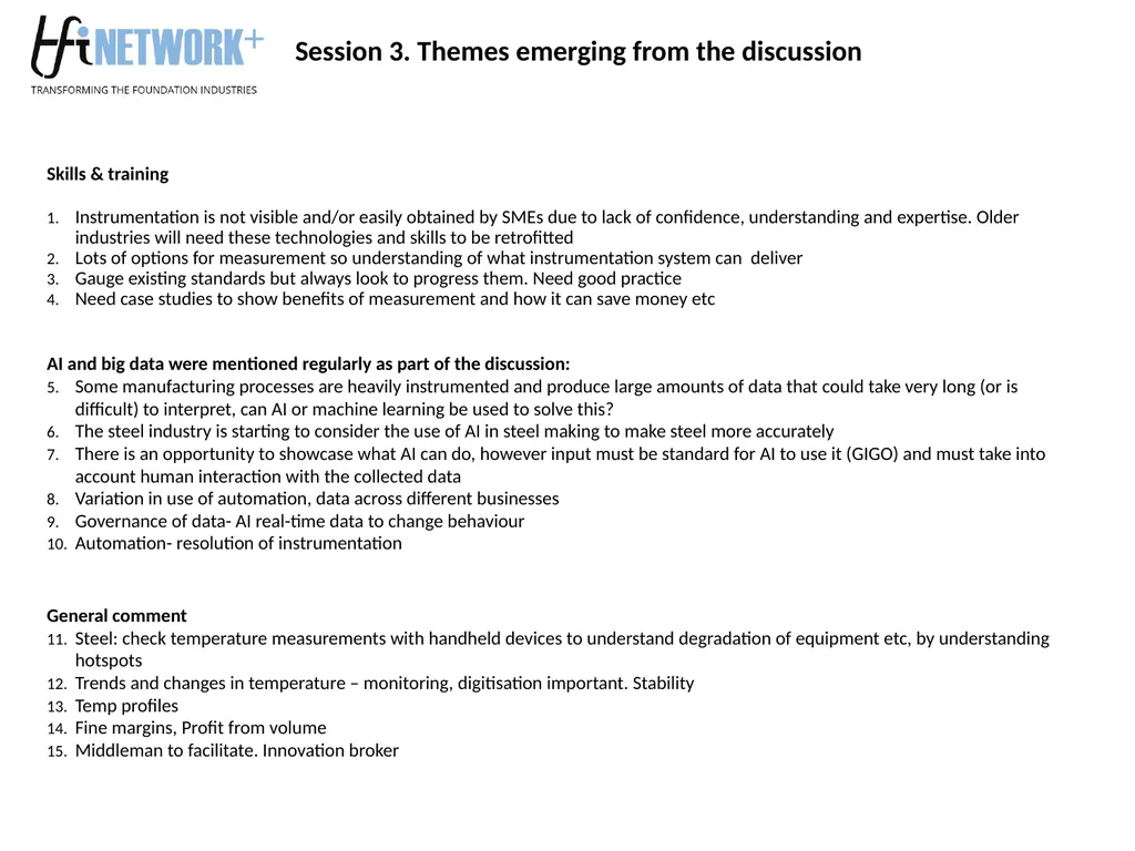 Roadmapping for the Foundation Industries – - slide 18 of 20