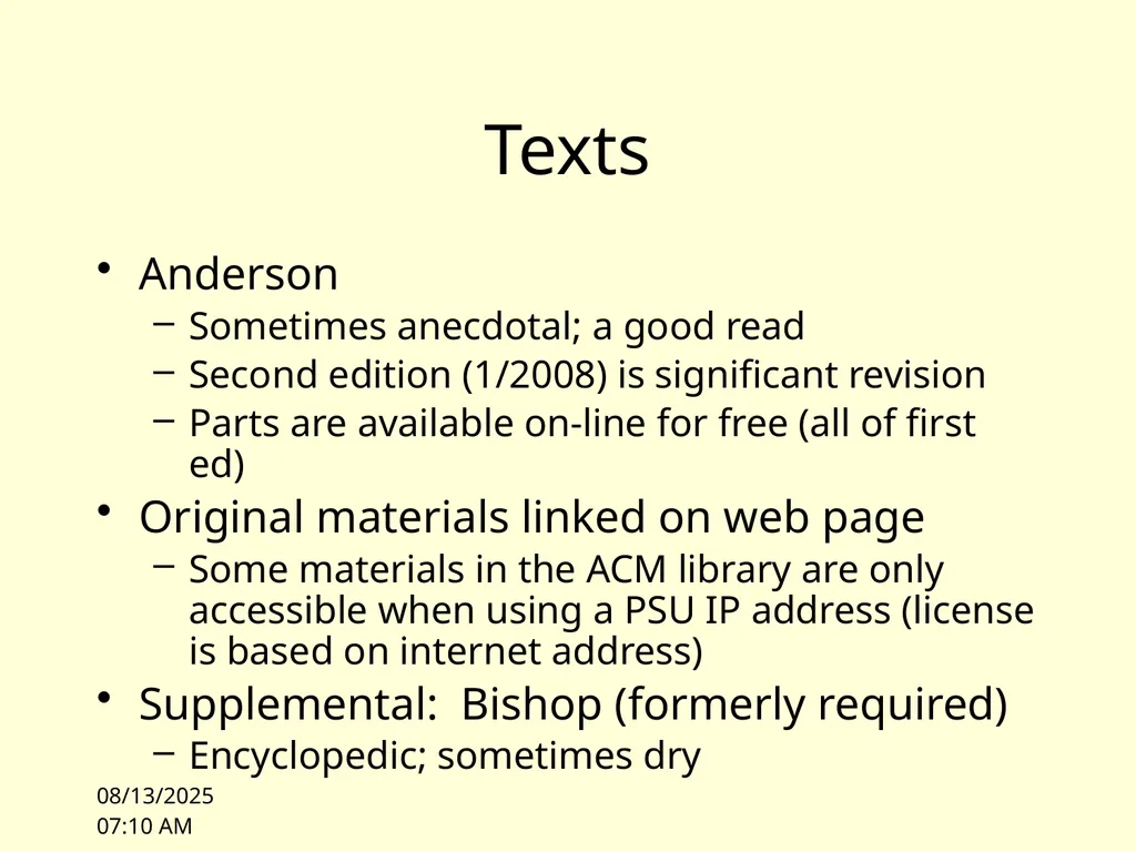 10/4/10 11:00 Lecture 1: Overview James Hook CS - slide 3 of 77