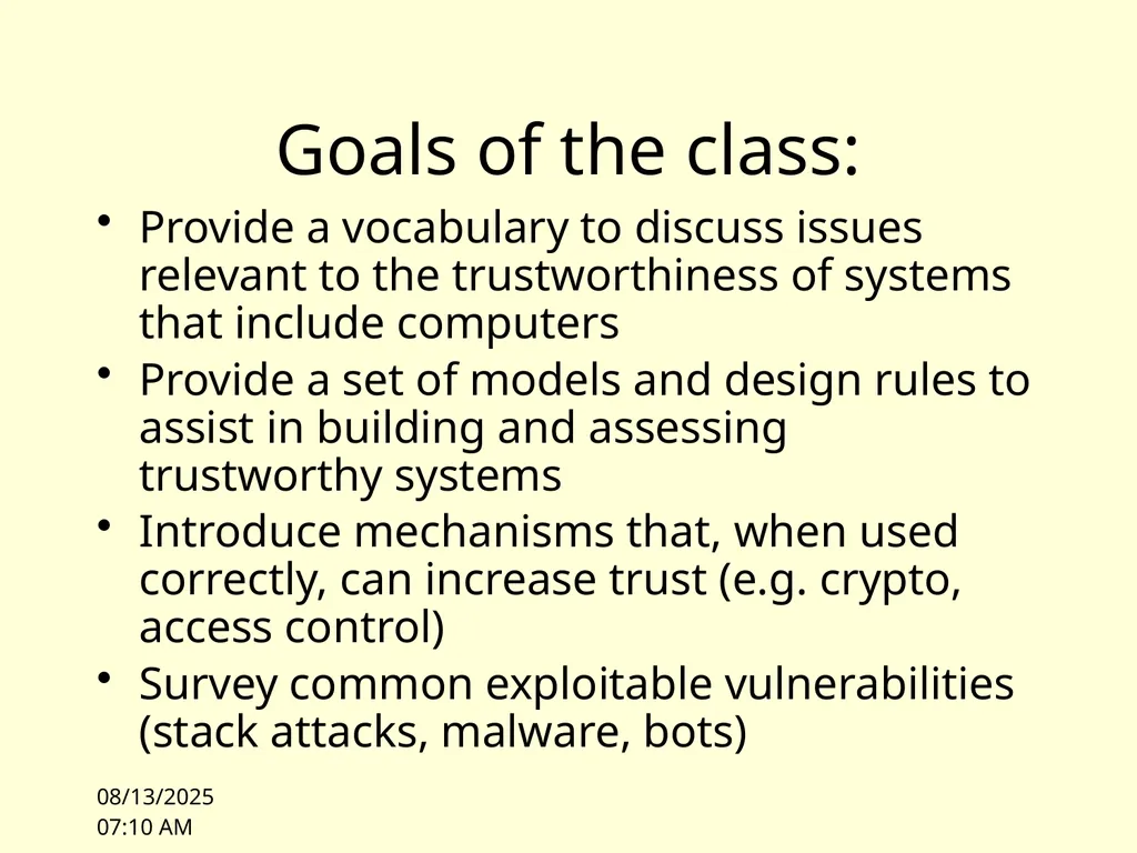 10/4/10 11:00 Lecture 1: Overview James Hook CS - slide 48 of 77