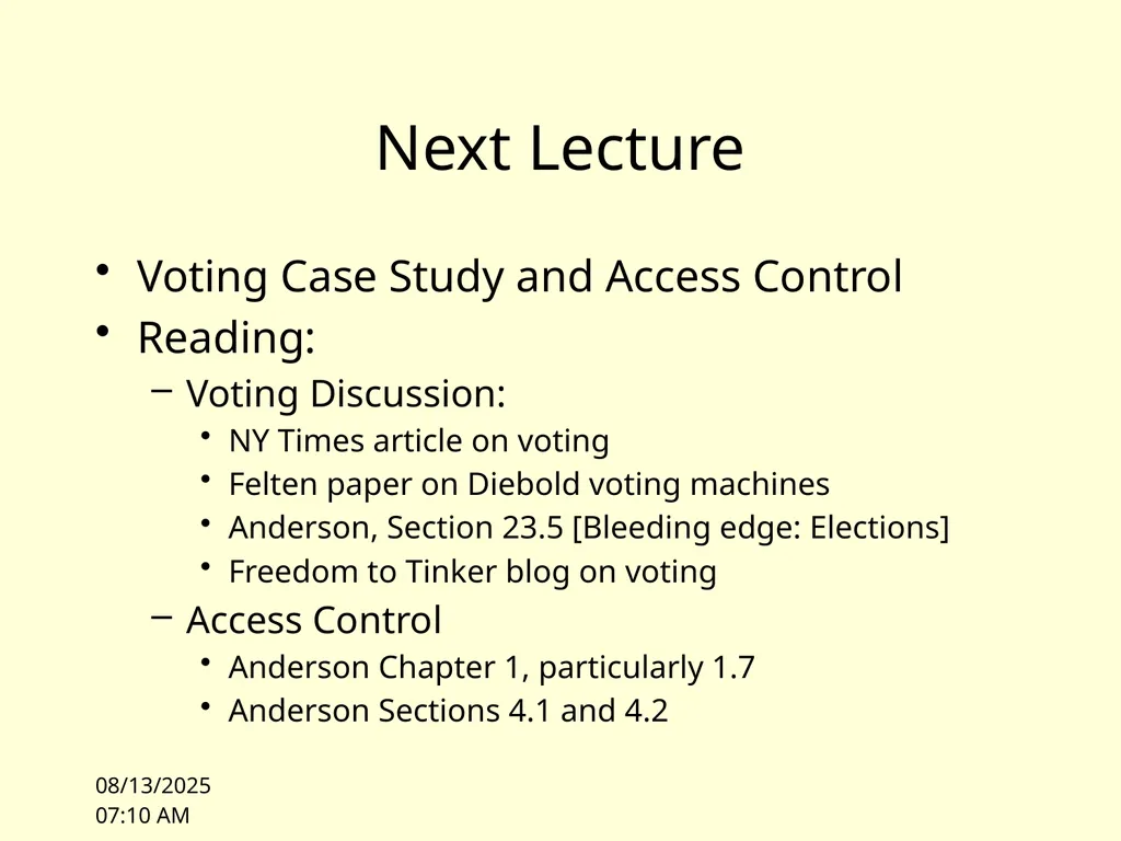 10/4/10 11:00 Lecture 1: Overview James Hook CS - slide 77 of 77