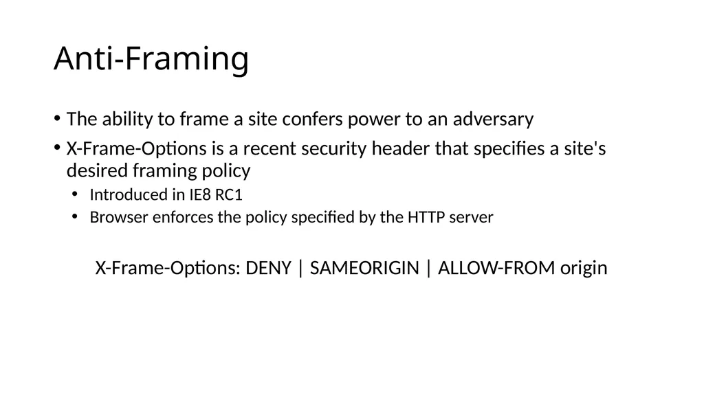 CS 4740/6740 Network Security Lecture 9: The Web - slide 85 of 163