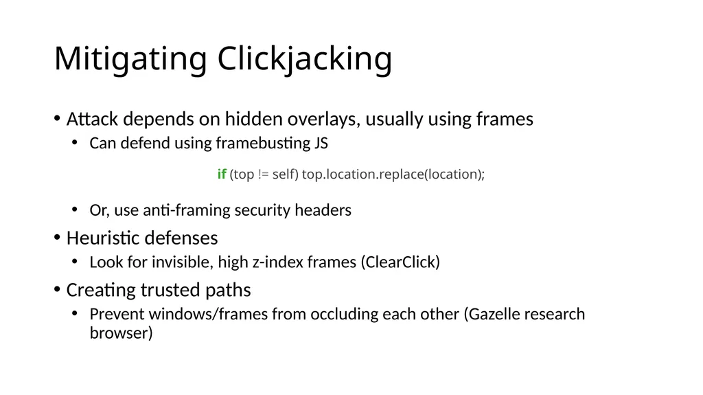 CS 4740/6740 Network Security Lecture 9: The Web - slide 84 of 163