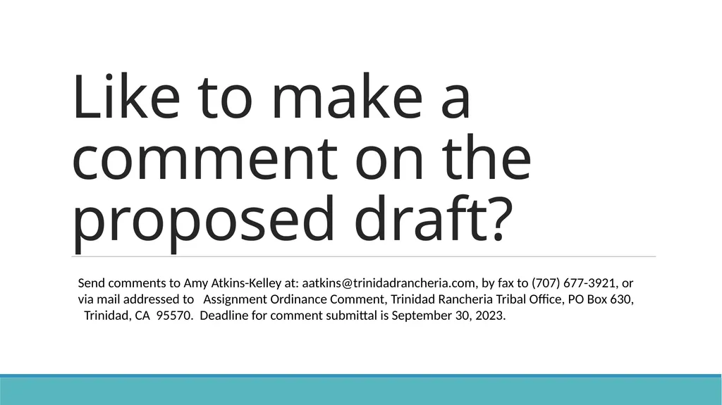 DRAFT Assignment Ordinance Highlights Community - slide 28 of 28