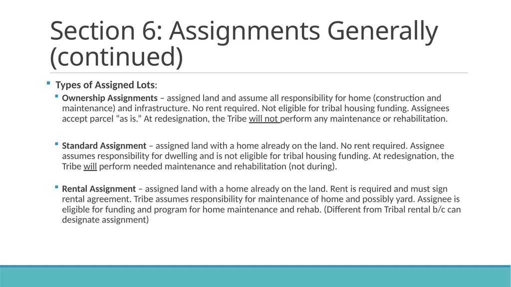 DRAFT Assignment Ordinance Highlights Community - slide 9 of 28