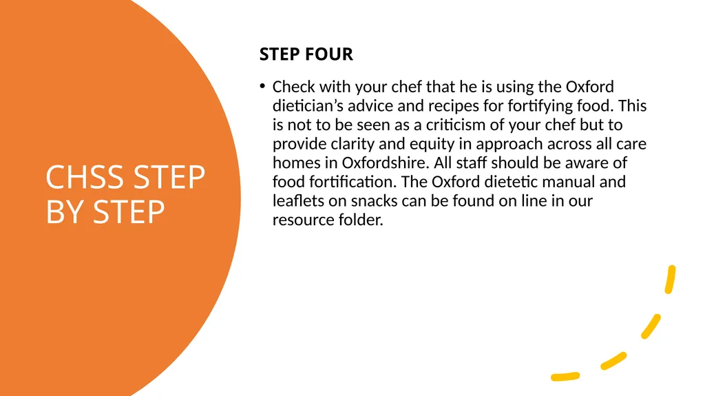 CHSS NUTRITION IN CARE HOMES- A TEAM APPROACH - slide 6 of 12