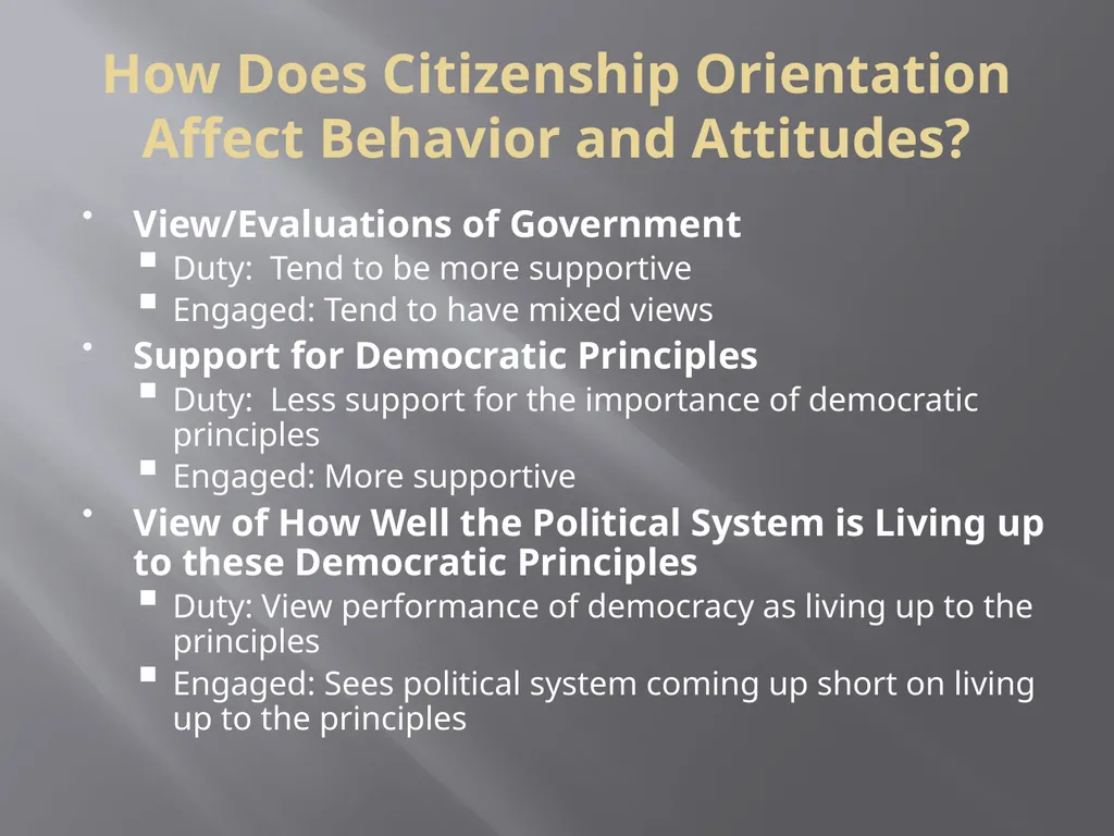 What do Americans Think “good citizenship” means? - slide 14 of 15