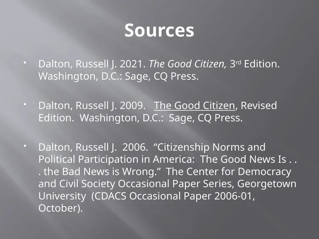 What do Americans Think “good citizenship” means? - slide 15 of 15