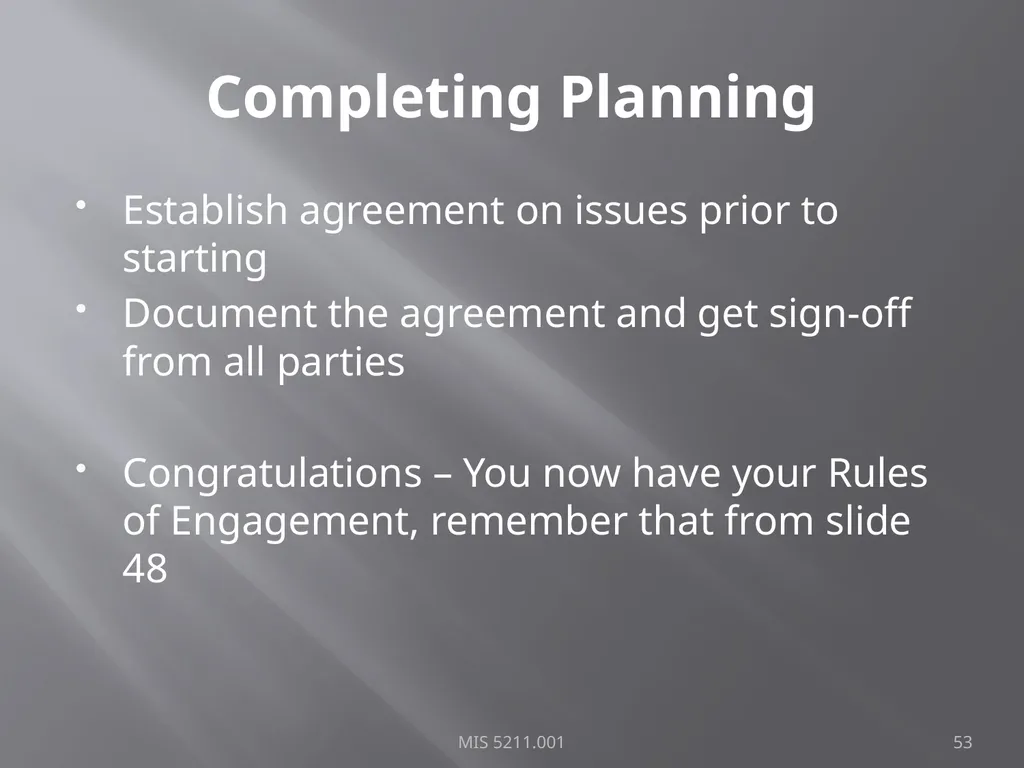 Intro to Ethical Hacking MIS 5211.001 Week 1 Site: - slide 53 of 73