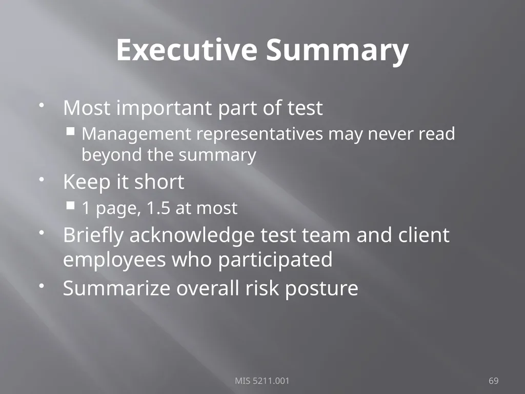 Intro to Ethical Hacking MIS 5211.001 Week 1 Site: - slide 69 of 73