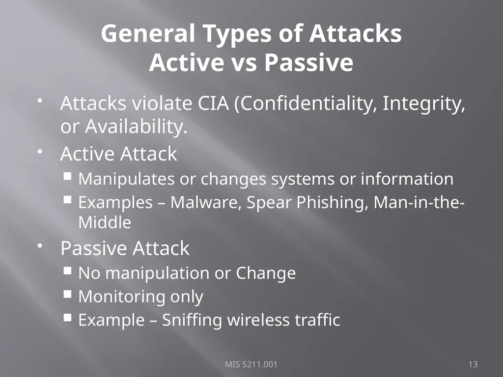 Intro to Ethical Hacking MIS 5211.001 Week 1 Site: - slide 13 of 73