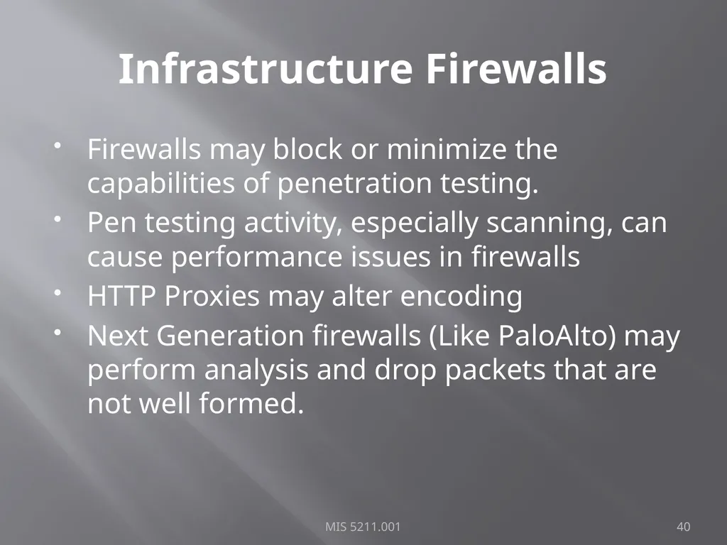 Intro to Ethical Hacking MIS 5211.001 Week 1 Site: - slide 40 of 73