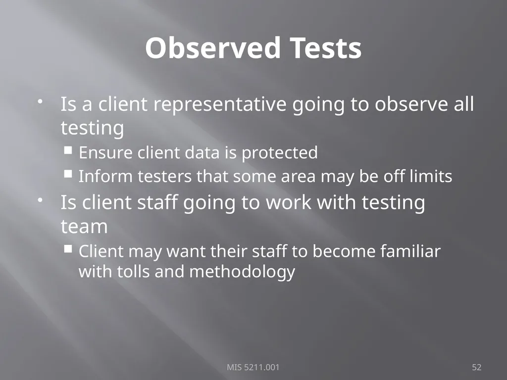 Intro to Ethical Hacking MIS 5211.001 Week 1 Site: - slide 52 of 73