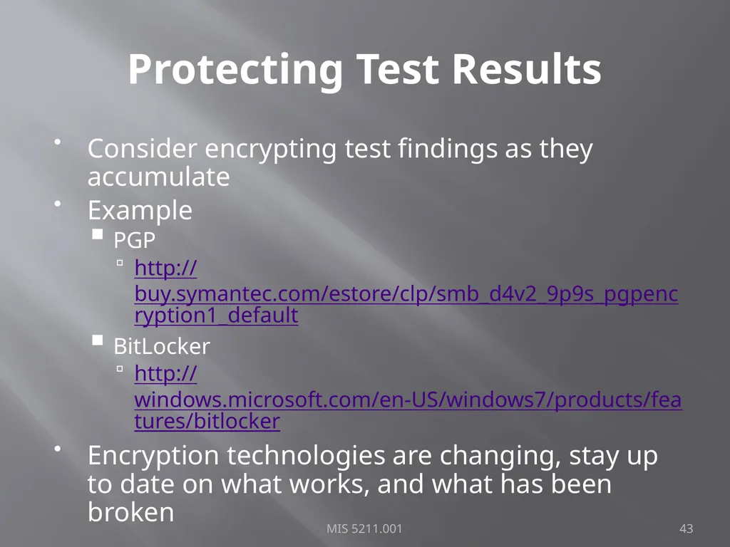 Intro to Ethical Hacking MIS 5211.001 Week 1 Site: - slide 43 of 73