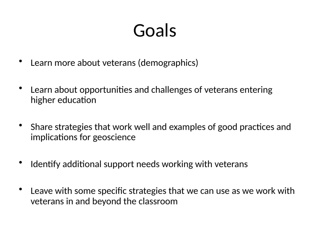 Working with Veteran Populations: Research, - slide 2 of 18