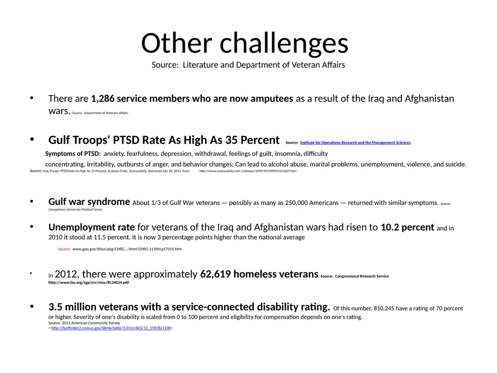 Working with Veteran Populations: Research, - slide 10 of 18