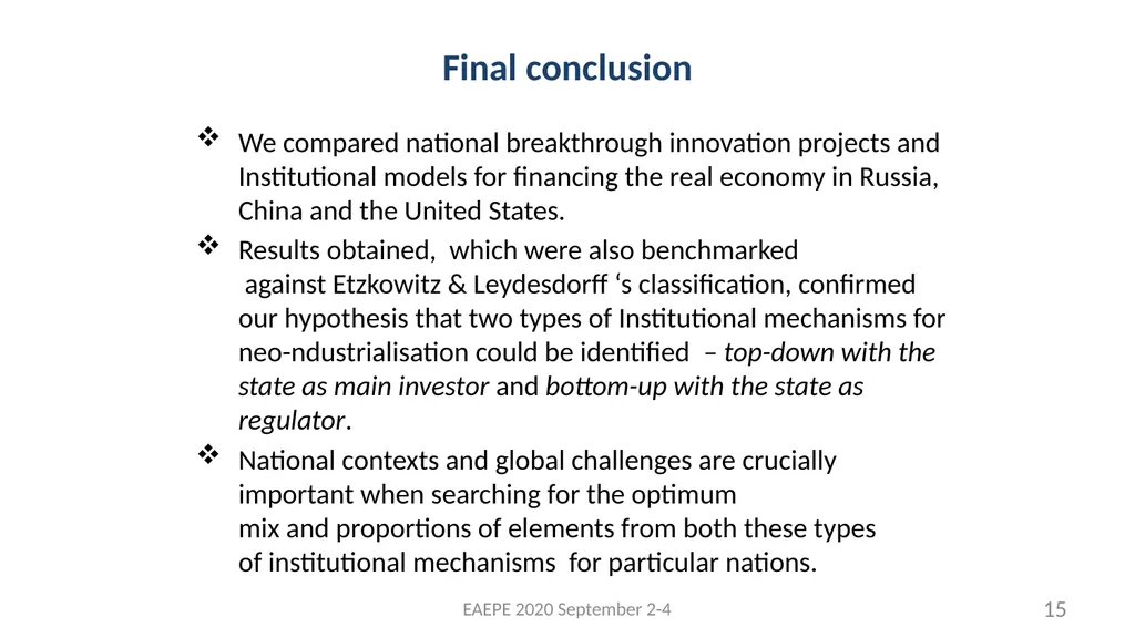Svetlana Kirdina-Chandler Institute of Economics, - slide 15 of 54