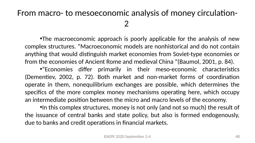 Svetlana Kirdina-Chandler Institute of Economics, - slide 48 of 54
