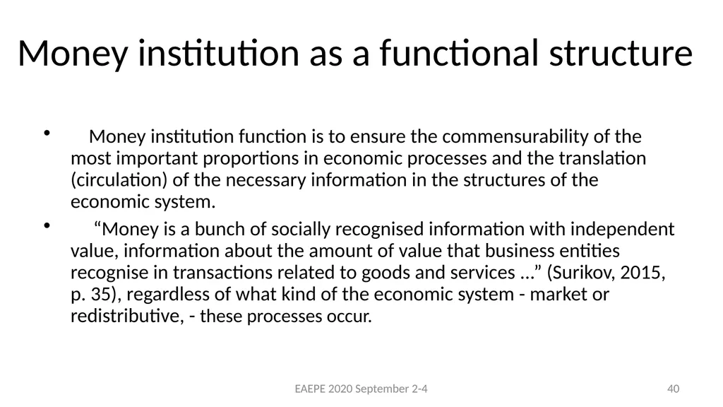 Svetlana Kirdina-Chandler Institute of Economics, - slide 40 of 54