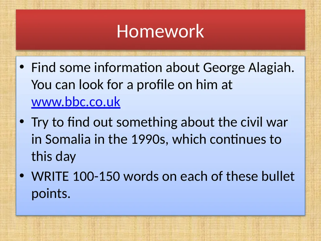 Starter Activity 1 LESSON 1 Watch the following - slide 5 of 17