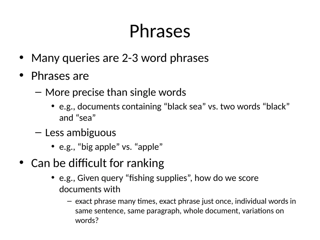 Search Engines Information Retrieval in Practice - slide 39 of 76