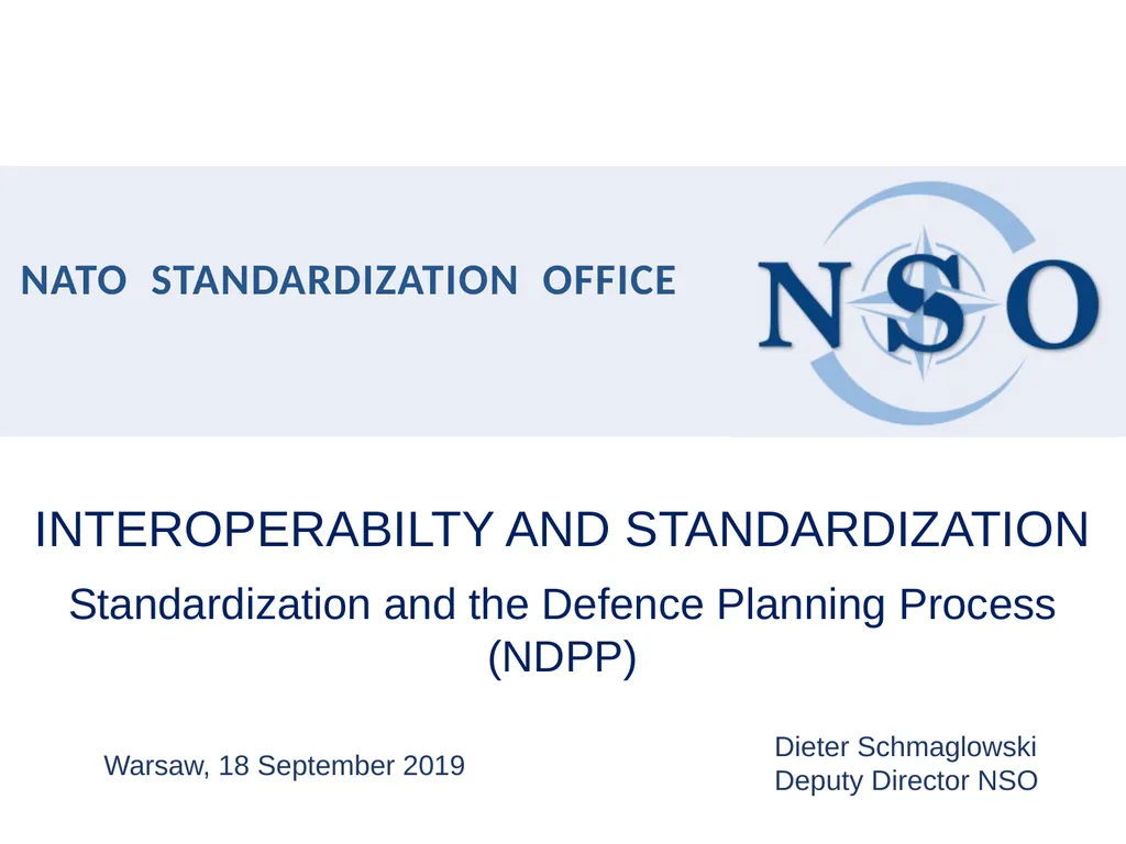 INTEROPERABILTY AND STANDARDIZATION - slide 1 of 25
