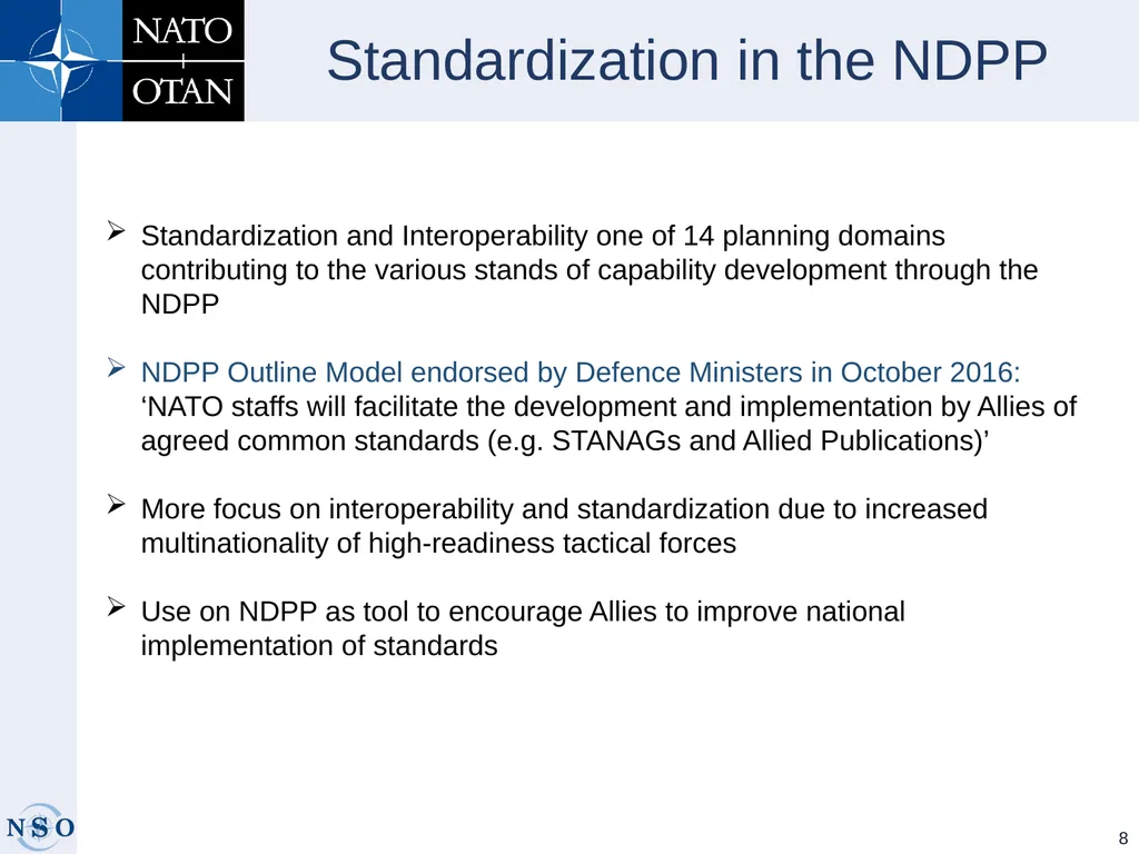 INTEROPERABILTY AND STANDARDIZATION - slide 8 of 25