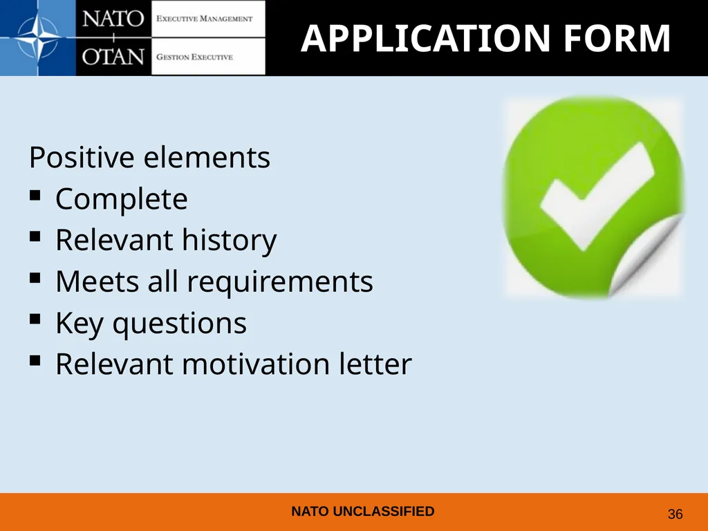 UNDERSTANDING AND PREPARING FOR EMPLOYMENT AT NATO - slide 32 of 39