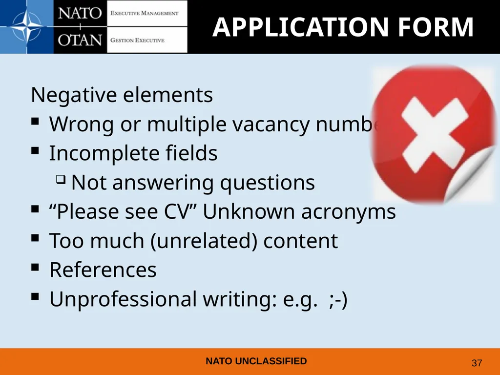 UNDERSTANDING AND PREPARING FOR EMPLOYMENT AT NATO - slide 33 of 39