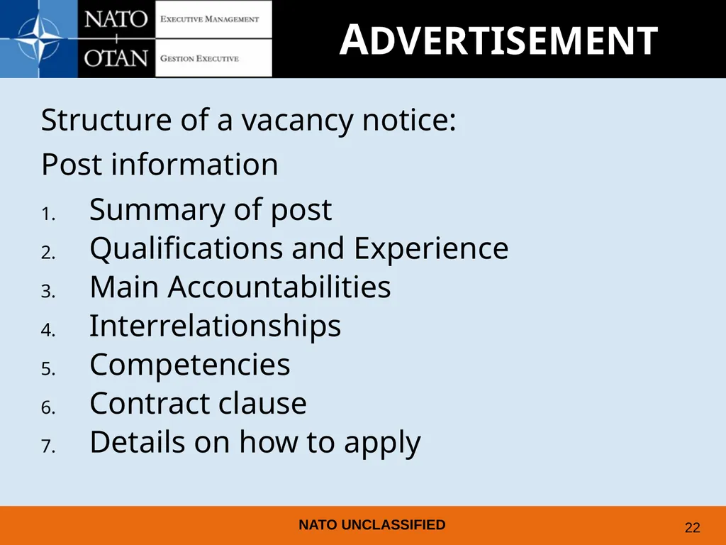 UNDERSTANDING AND PREPARING FOR EMPLOYMENT AT NATO - slide 18 of 39