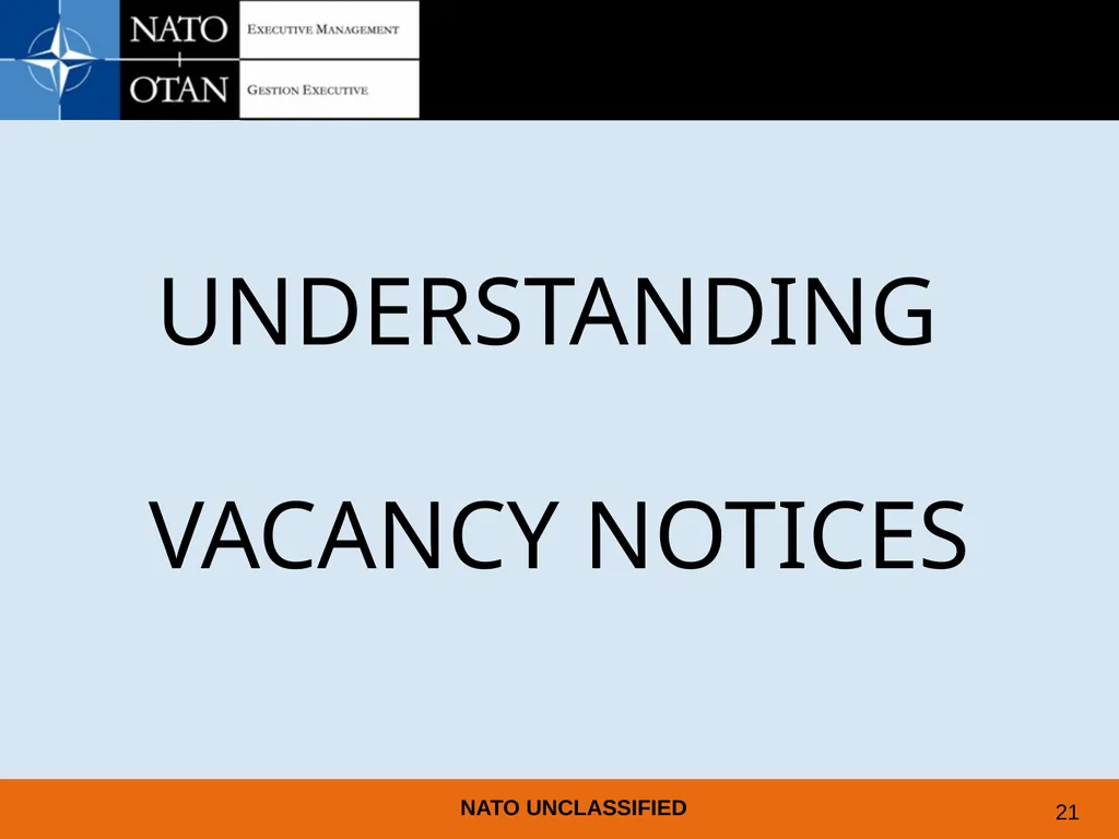 UNDERSTANDING AND PREPARING FOR EMPLOYMENT AT NATO - slide 17 of 39