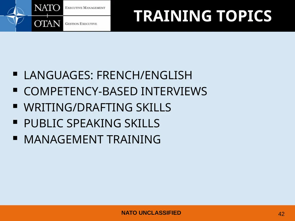 UNDERSTANDING AND PREPARING FOR EMPLOYMENT AT NATO - slide 38 of 39