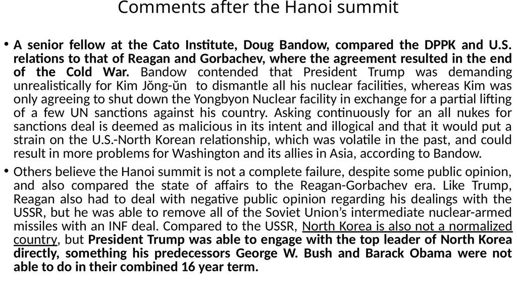 2019년 2월 북미정상회담 North Korea – U. S. summits in - slide 12 of 27