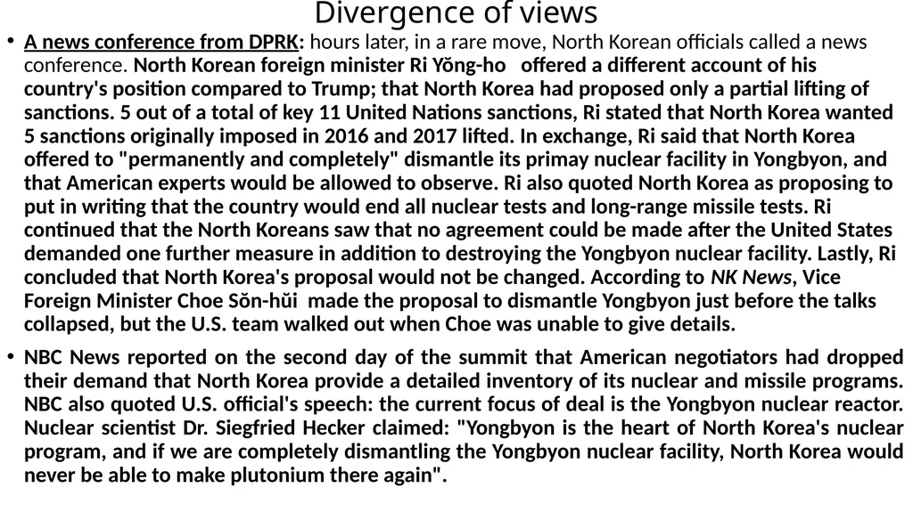 2019년 2월 북미정상회담 North Korea – U. S. summits in - slide 8 of 27