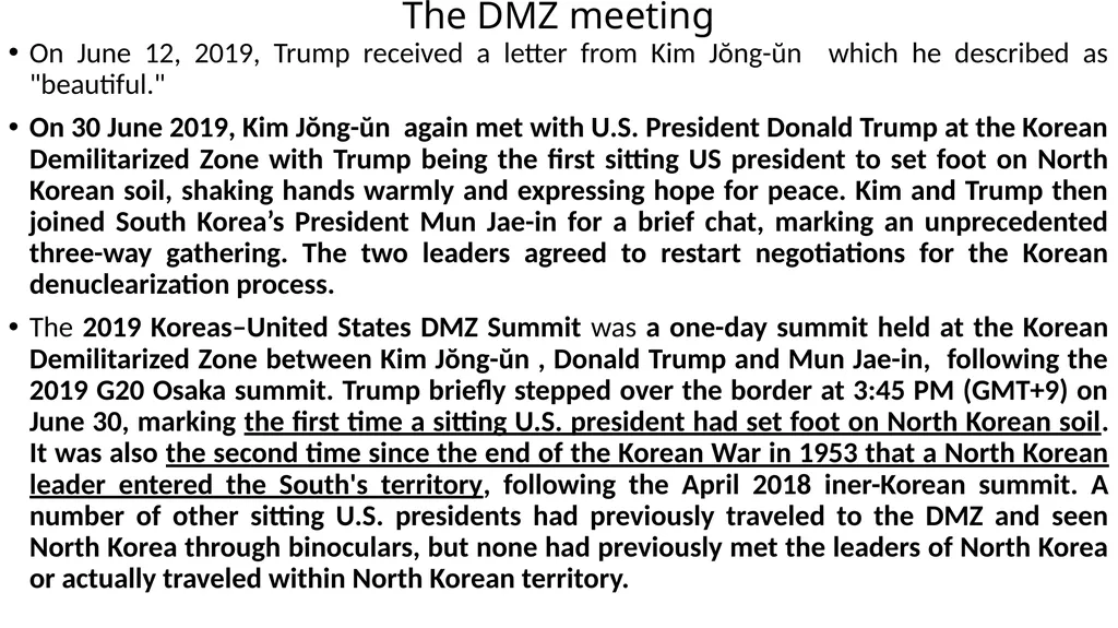 2019년 2월 북미정상회담 North Korea – U. S. summits in - slide 15 of 27