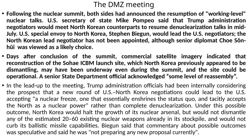 2019년 2월 북미정상회담 North Korea – U. S. summits in - slide 24 of 27