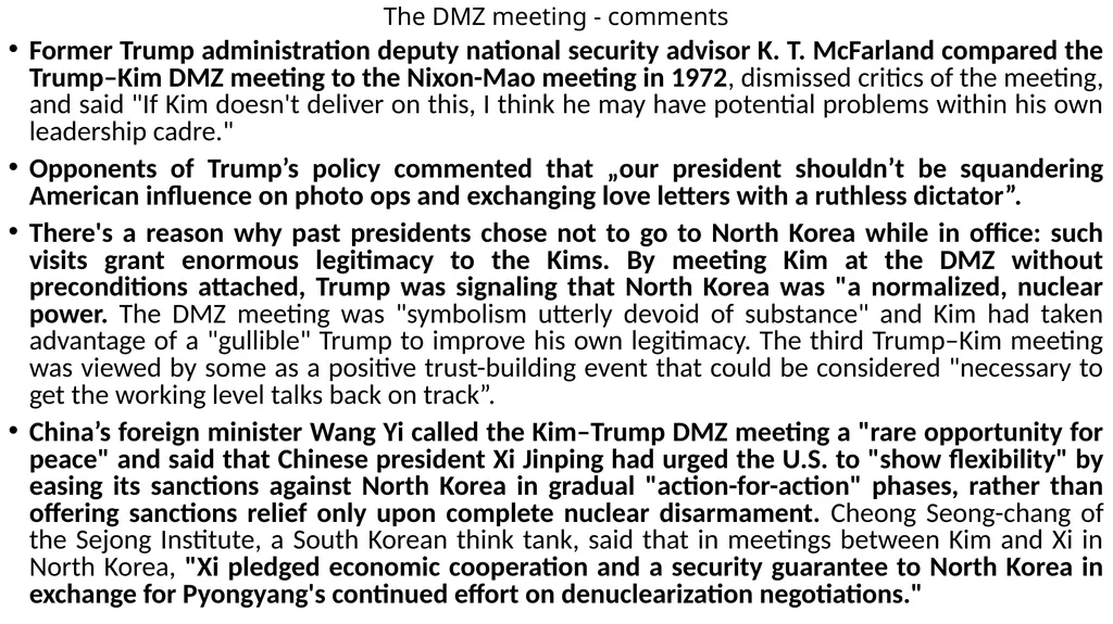2019년 2월 북미정상회담 North Korea – U. S. summits in - slide 25 of 27
