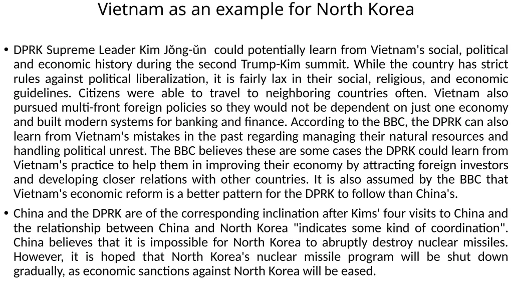 2019년 2월 북미정상회담 North Korea – U. S. summits in - slide 9 of 27