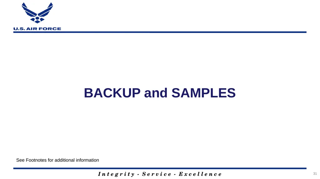 Program Title Air Force Review Board (AFRB) Date - slide 31 of 35