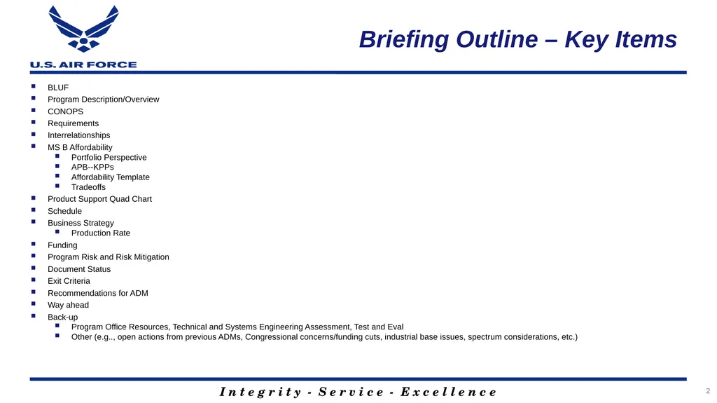 Program Title Air Force Review Board (AFRB) Date - slide 2 of 35