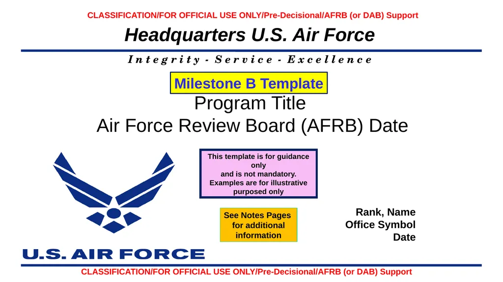 Program Title Air Force Review Board (AFRB) Date - slide 1 of 35