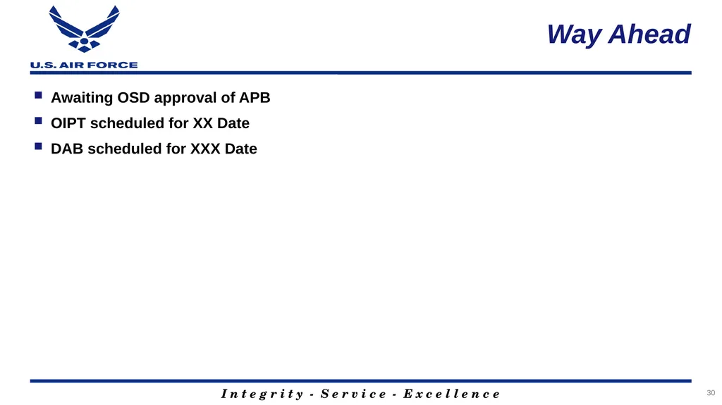 Program Title Air Force Review Board (AFRB) Date - slide 30 of 35
