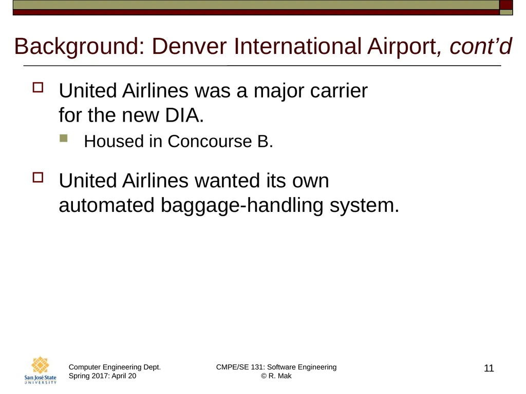 CMPE/SE 131 Software Engineering April 20 Class - slide 11 of 40