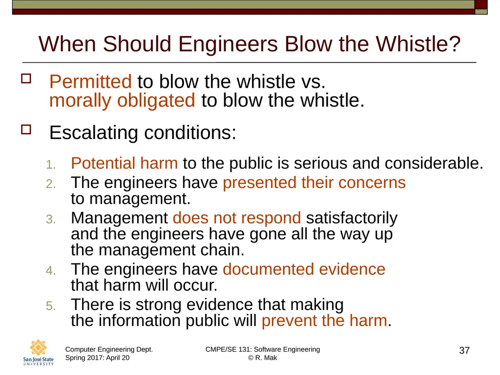 CMPE/SE 131 Software Engineering April 20 Class - slide 37 of 40