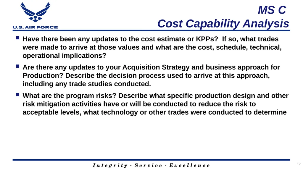 Program Title Air Force Review Board (AFRB) Date - slide 12 of 38