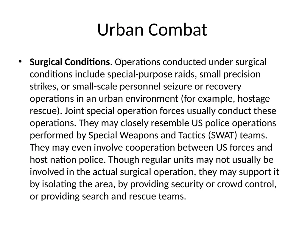 Tactical-Small Unit Tactic II Urban Combat/Enter - slide 4 of 34
