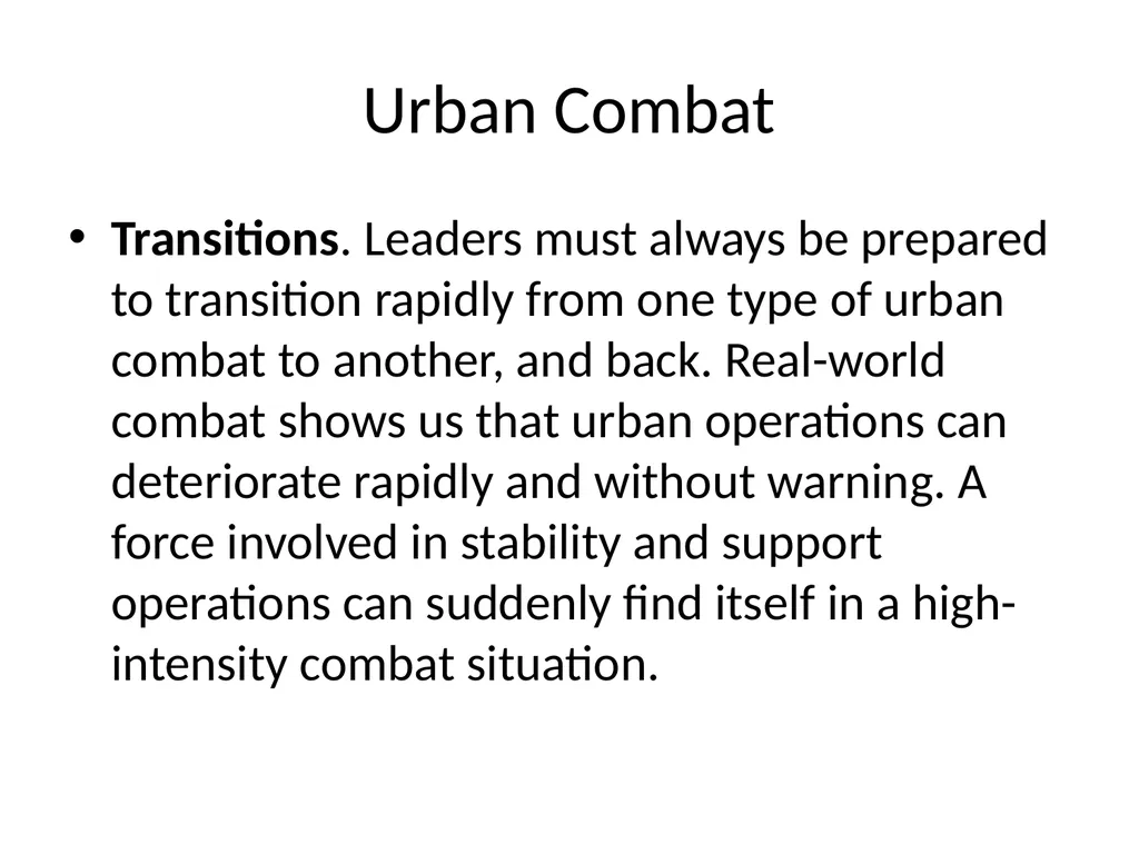 Tactical-Small Unit Tactic II Urban Combat/Enter - slide 5 of 34