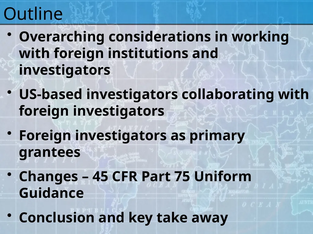 Working with International Collaborators Mary - slide 4 of 35